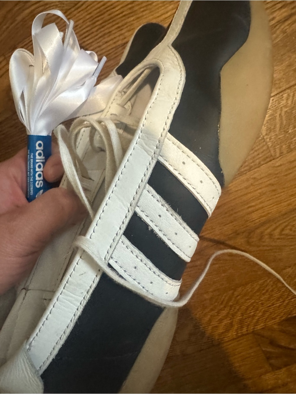 adidas Mei Taekwondo ballet White Leather Low-Top Sneakers - Picture 2 of 4